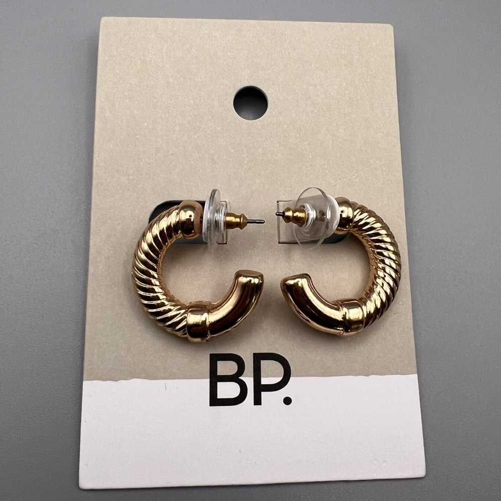 5/$25 Bp Twisted Gold-Tone hoops